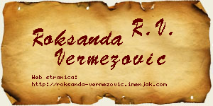 Roksanda Vermezović vizit kartica